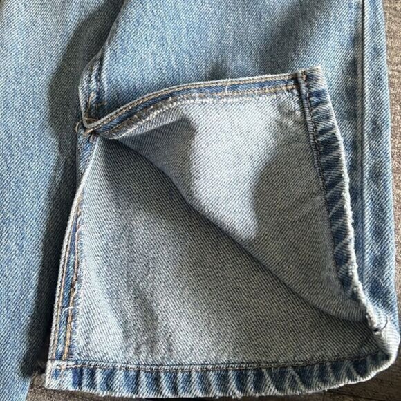 Revolve House of Harlow 1960 High Rise Straight Split Hem Denim Jeans Sz 29 - Picture 7 of 7